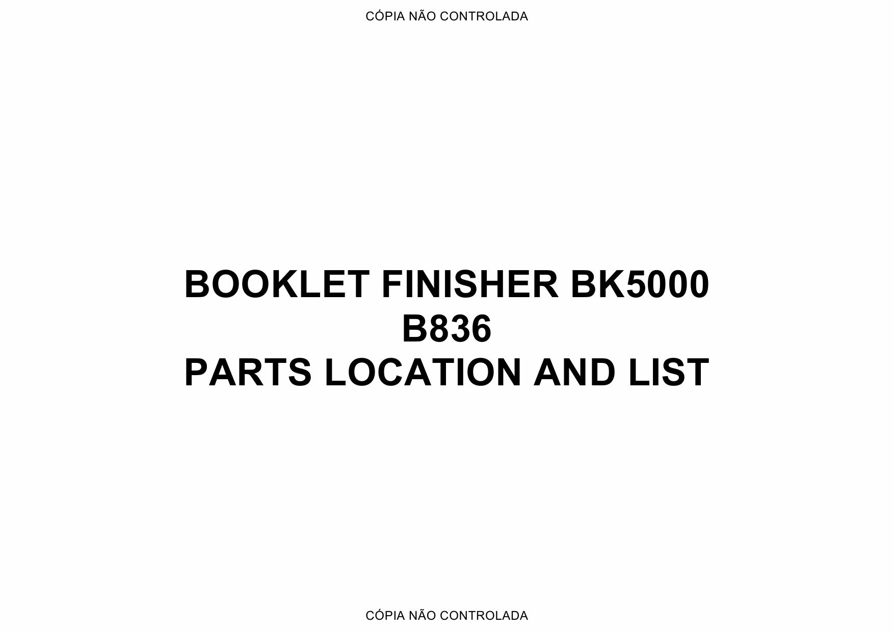 RICOH Options B836 BOOKLET-FINISHER-BK5000 Parts Catalog PDF download-1